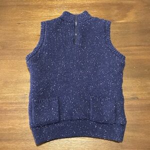 Heather Navy Cat & Jack Soft Cozy Sweater Vest w/ Pockets and 1/4 Zip Size Small